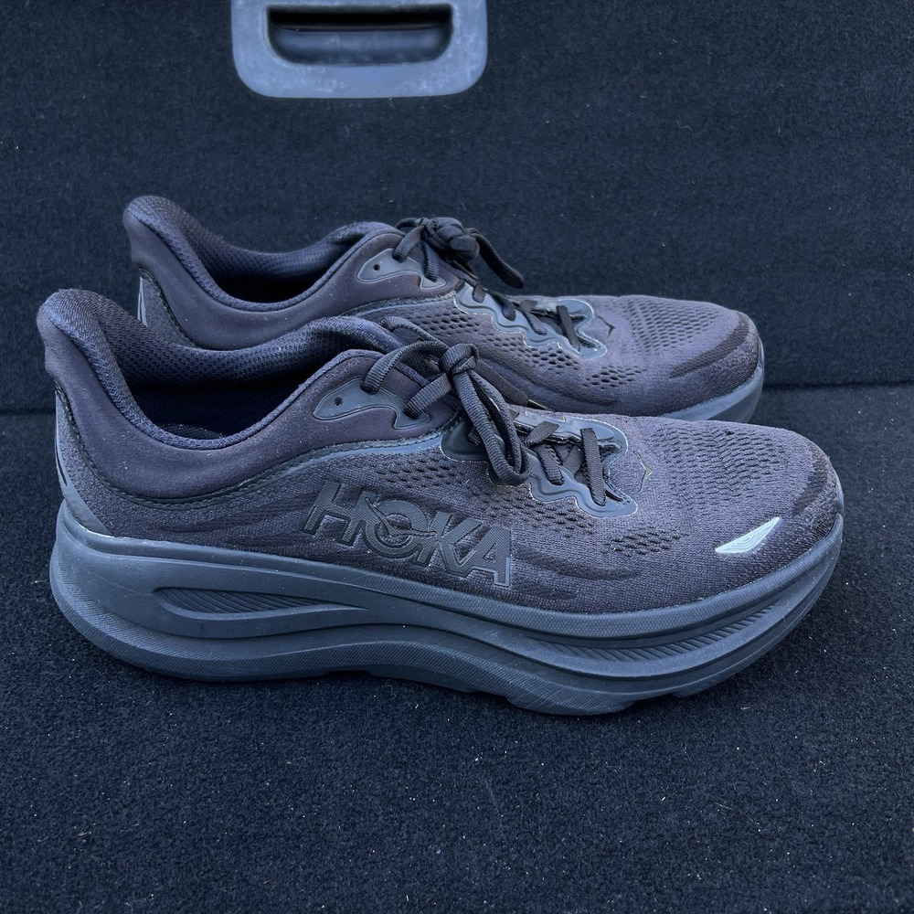 Hoka One Bondi 9 Men's Running Shoes, Size 11D, Triple Black 1162011-BBLC